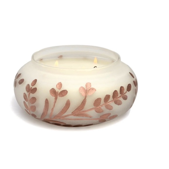 PADDYWAX Cypress & Fir - 14 oz white Glass with copper metallic branch Etching - Picture 2 of 13